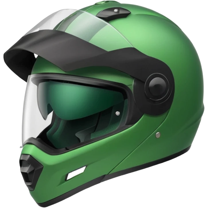 green motorcycle helmet with visor emoji