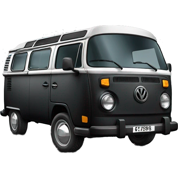 Black VW camper emoji