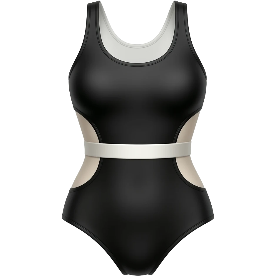 Belly stuffing legging maillot de bain 1 pièce  noir  42/44taille emoji