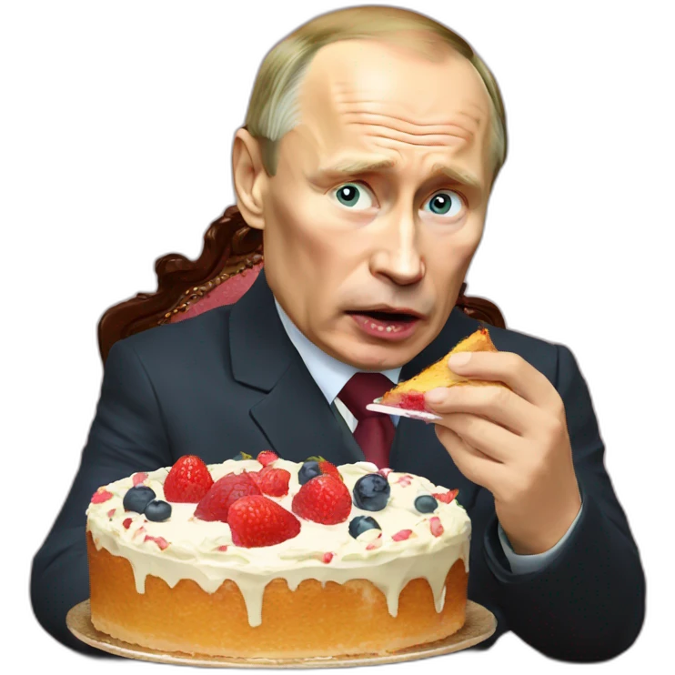 putin eating cake emoji