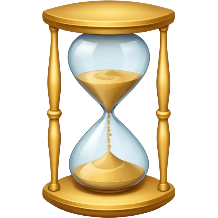sand hourglass flowing. emoji