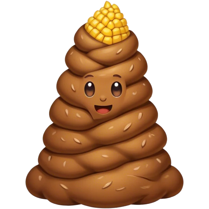 Poop with corn in it emoji