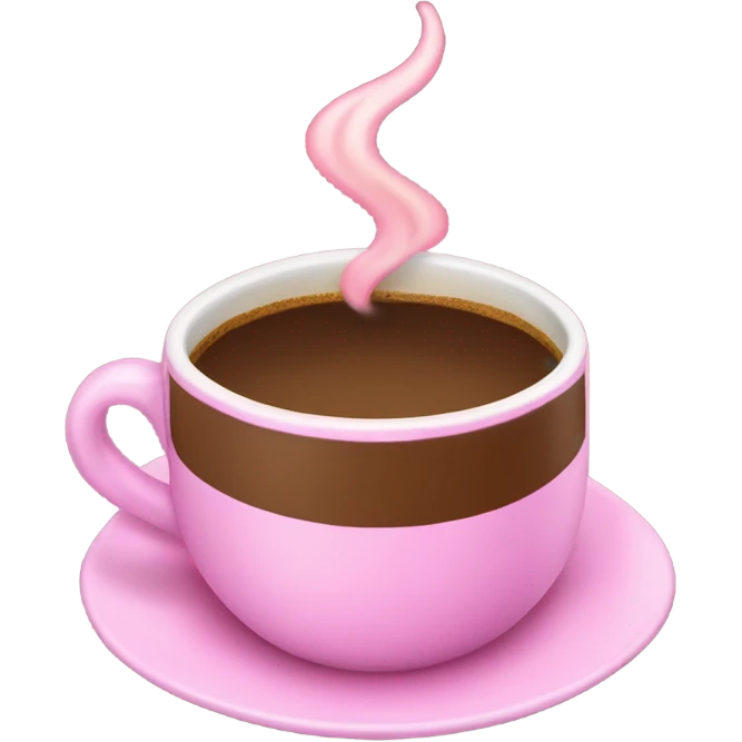 Taza de café cón un moño rosado emoji
