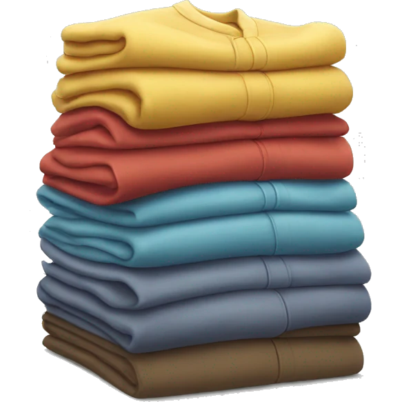 neat stack of clothes ready for sale emoji
