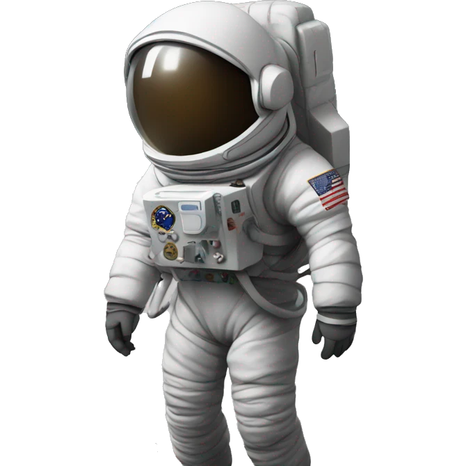 full-length astronaut with computer in hands emoji