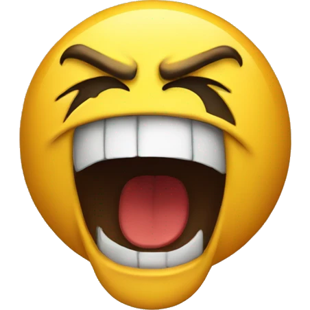 Yelling angry smiley emoji