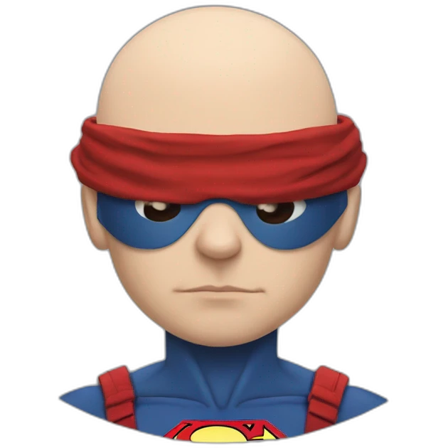 bald superman going to war emoji