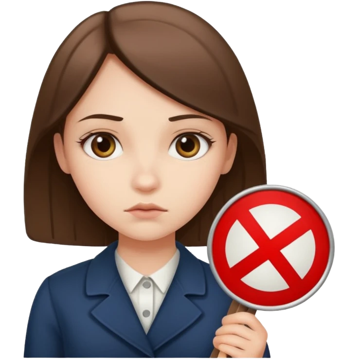 prohibition sign for girl emoji