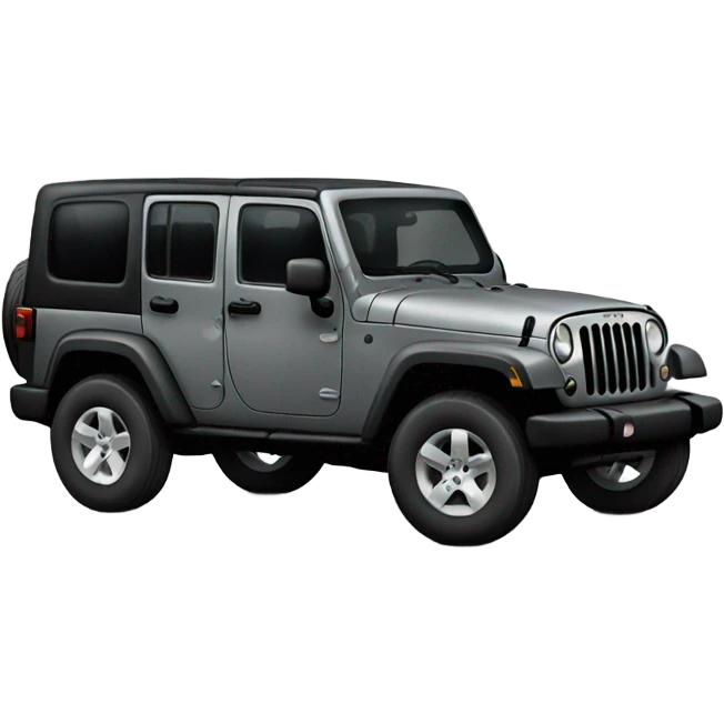 Dark gray 4door Jeep emoji
