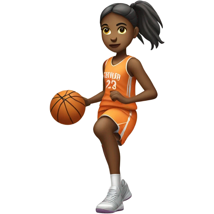 Girl playing basketball emoji