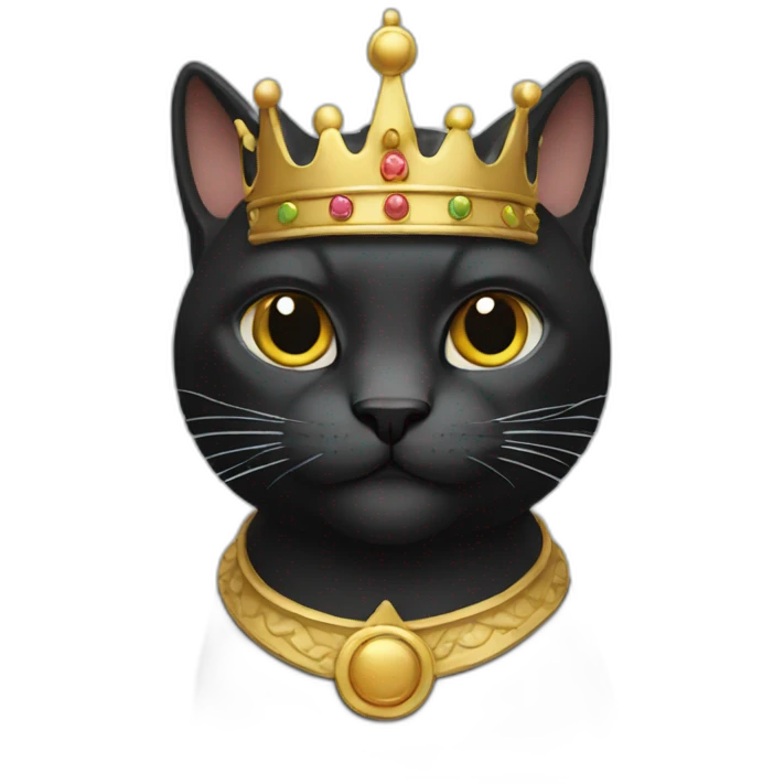 King cat black emoji