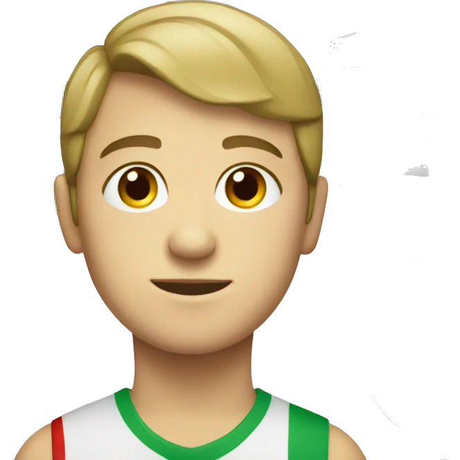 White boy with Italian flag emoji