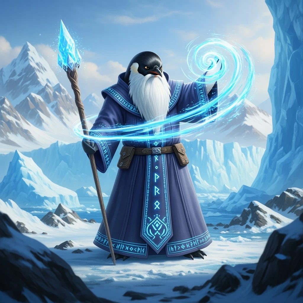 Penguin Wizard emoji