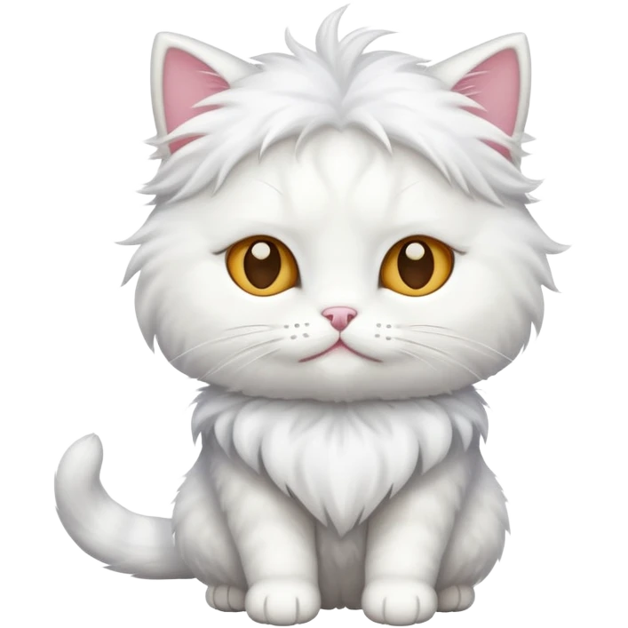 white cat wearing a costume emoji