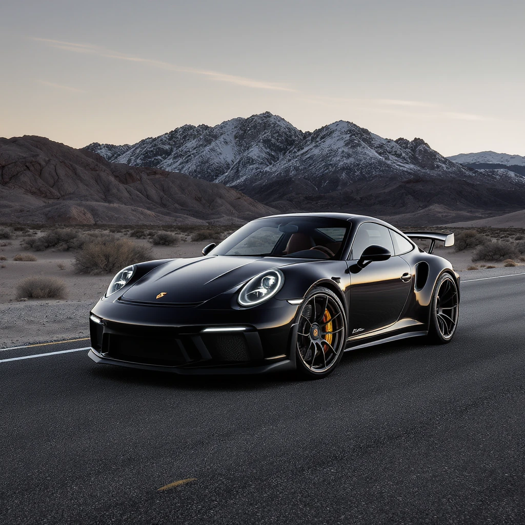 A modern desert mountain, wallpaper, modern, porsche 911 emoji