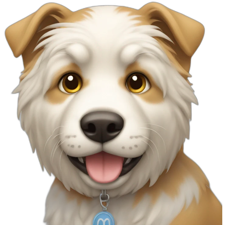 Un chat sur un chien emoji
