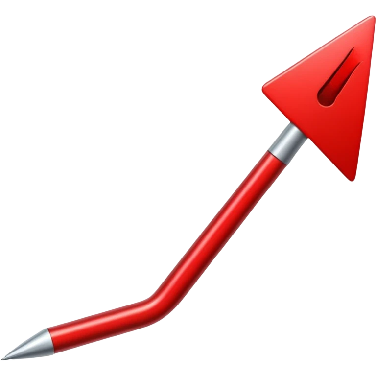 Una flecha roja  de verificación  emoji