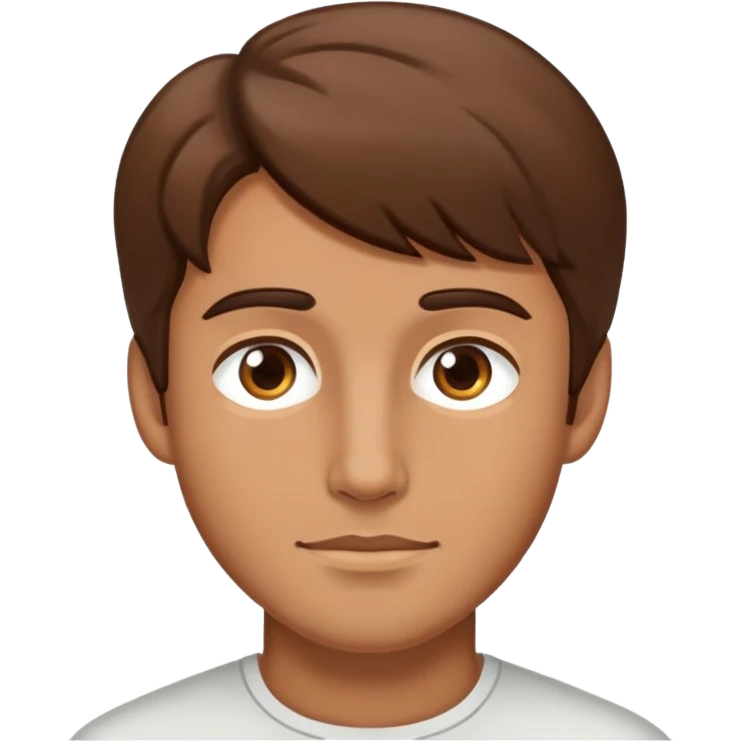 man with brown hair emoji