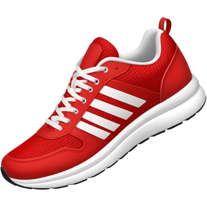 fast shoes, red and white emoji