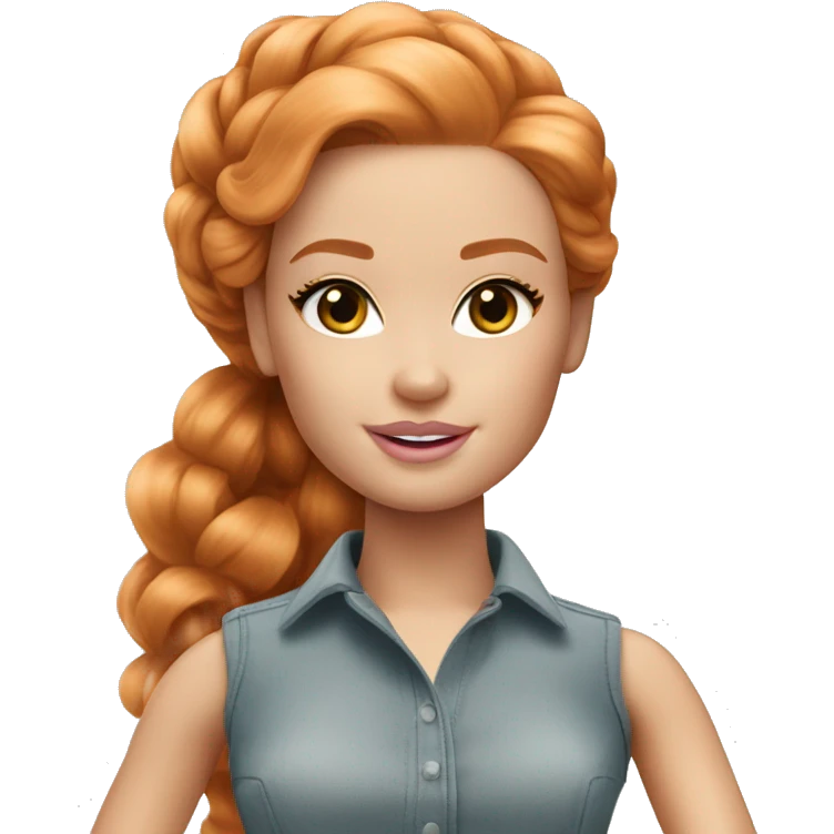 Beautiful Barbie ginger fair skin emoji