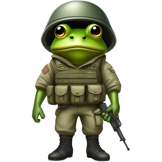 Soldier frog  emoji