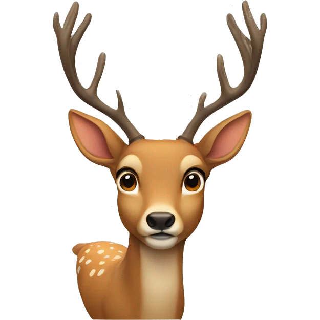 Deer with no mouth  emoji