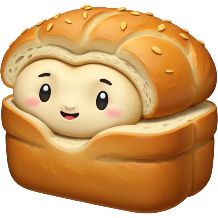 bread loaf taking a nap emoji