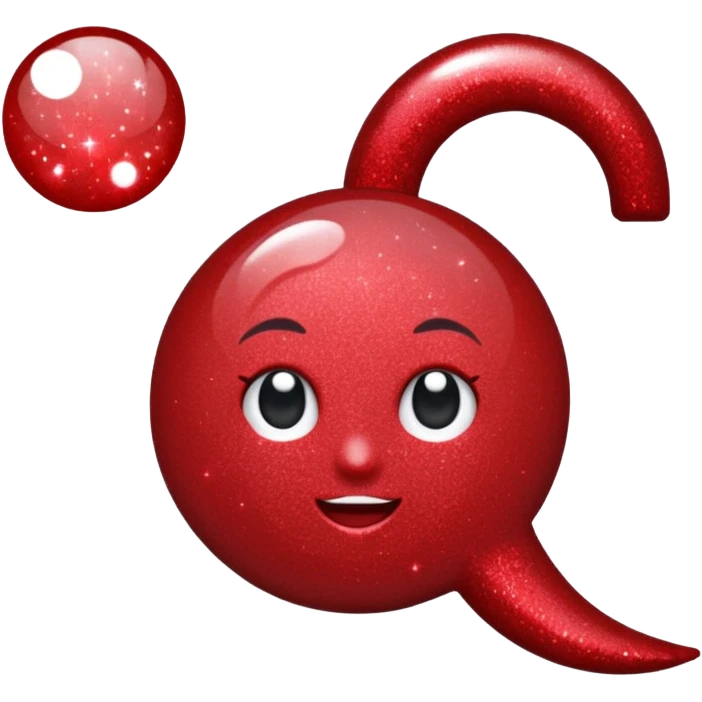 red glitter Mark check emoji