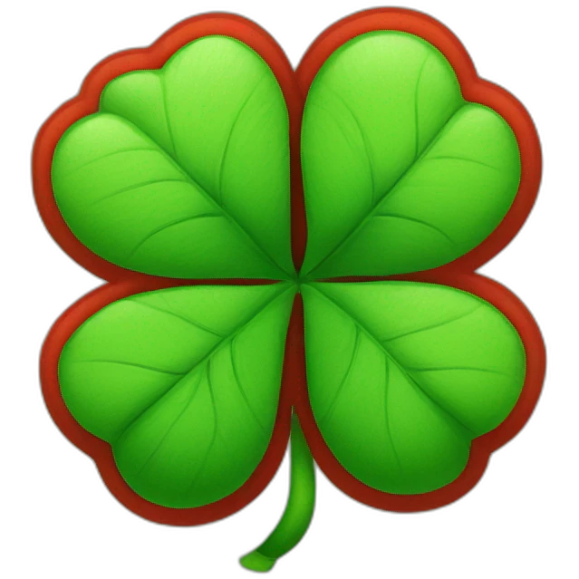 Red four-leaf clover emoji