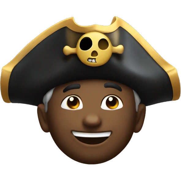 pirate emoji beaming with joy emoji