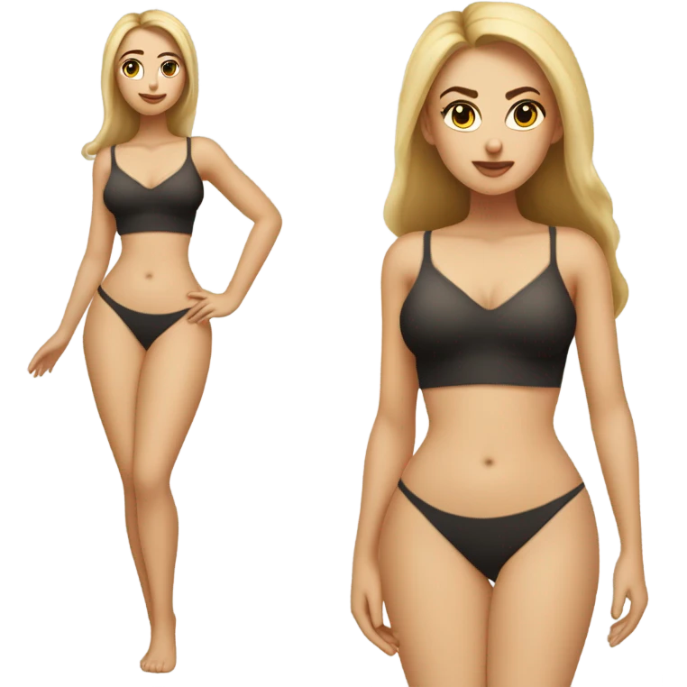 Slim-Thicc caucasian woman posing (hourglass figure) emoji