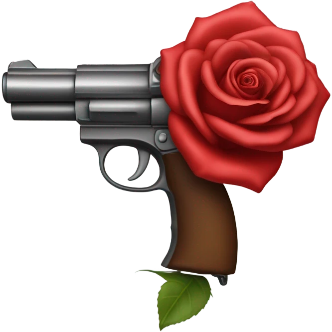 Red rose pistol  emoji
