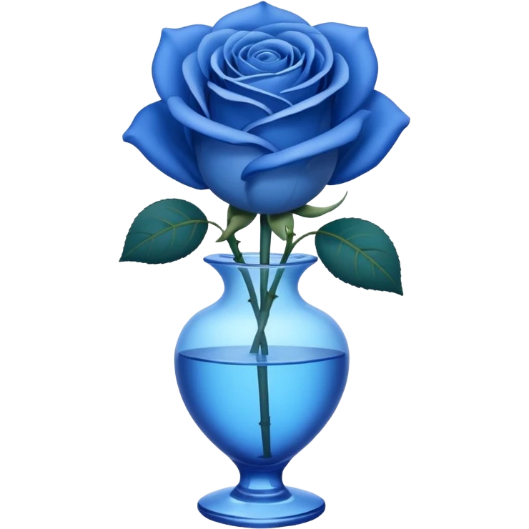 Blue rose in a vase emoji