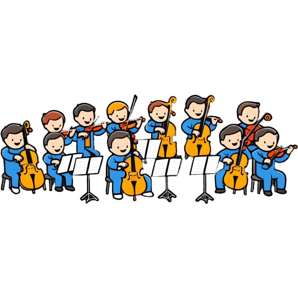 orchestra playing 12 Days of Christmas, festive emoji