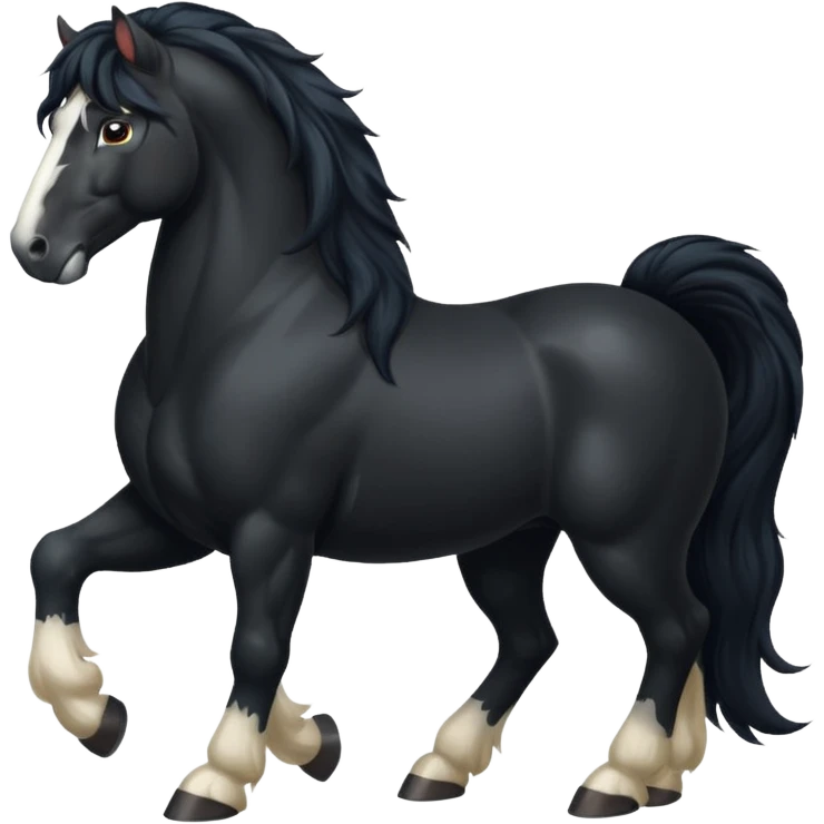 Black Clydesdale  emoji
