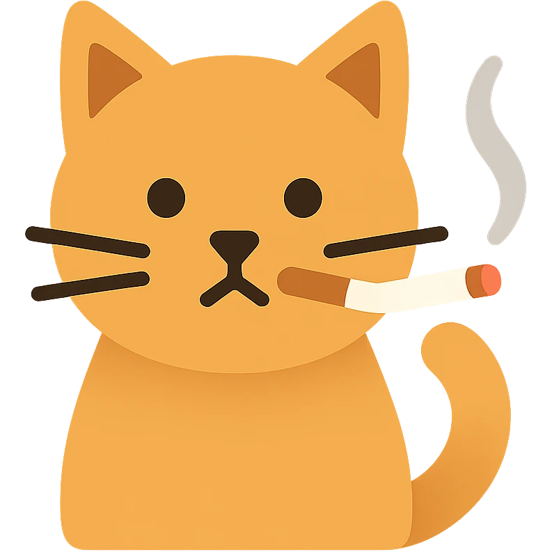 cat with sigarette emoji
