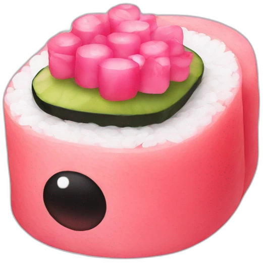 Pink sushi emoji