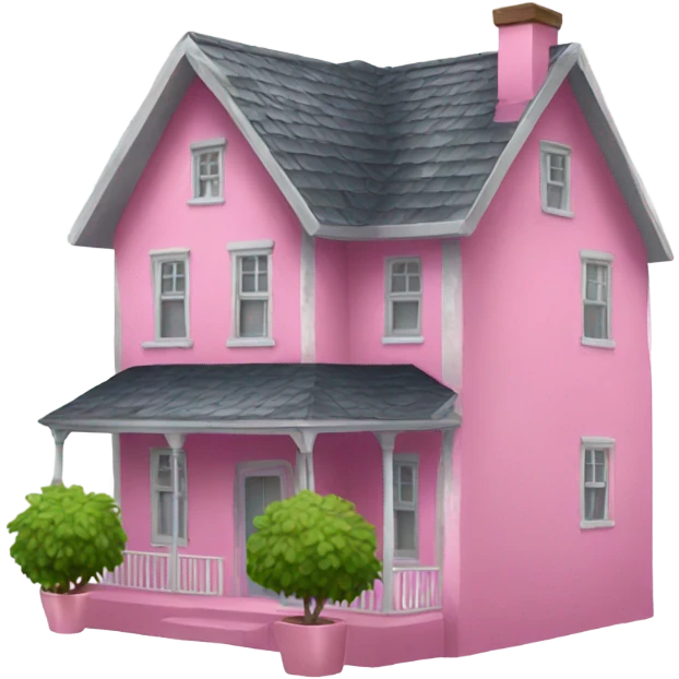pink house emoji