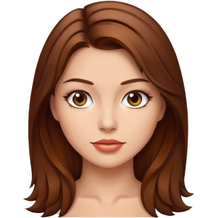Sexy woman brown hair emoji