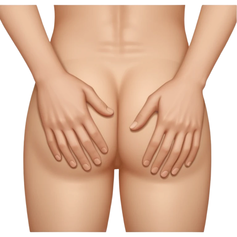 Some one has finger close to. Someone’s butt emoji