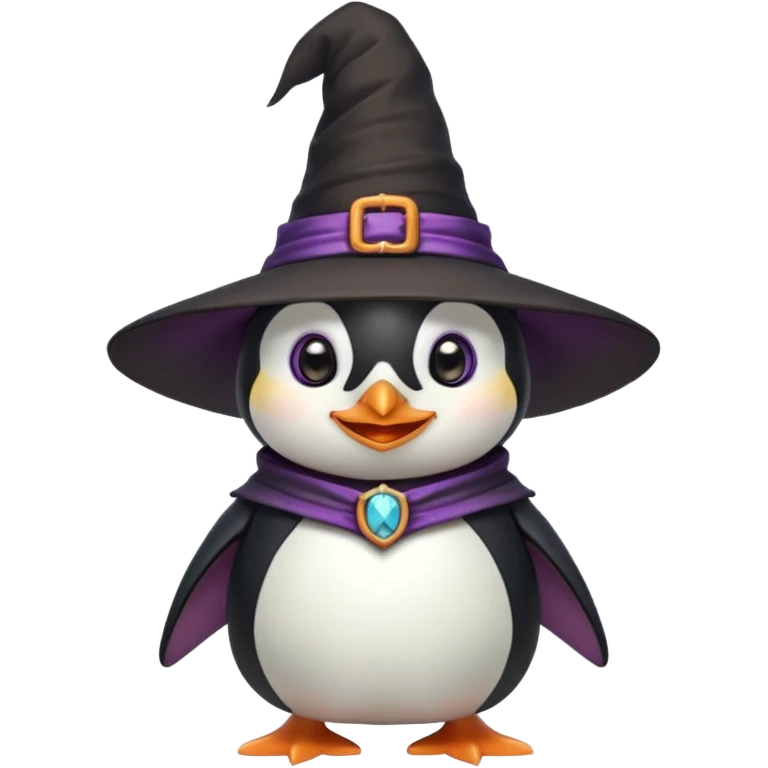 penguin in role witch emoji