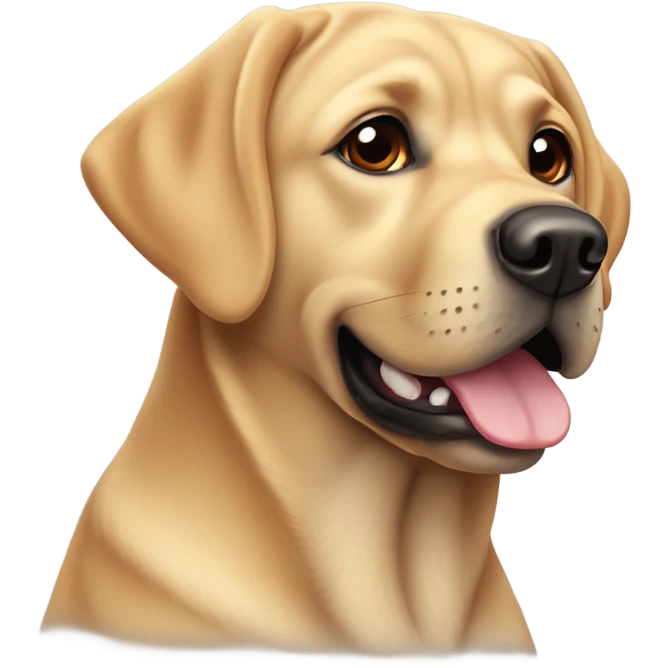 Labrador hellbraun großer Ast emoji