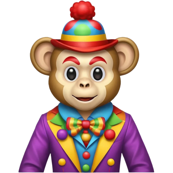 Monkey clown emoji
