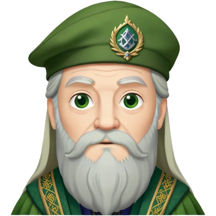 Dumbledore green scotland Tam o'shanter cap with decoration pattern emoji