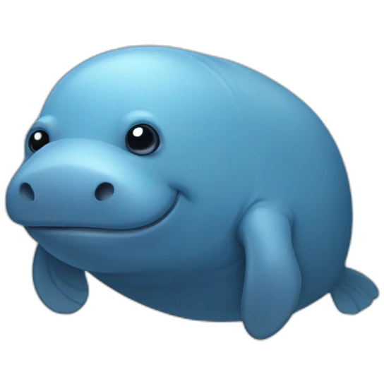 blue manatee-like creature emoji