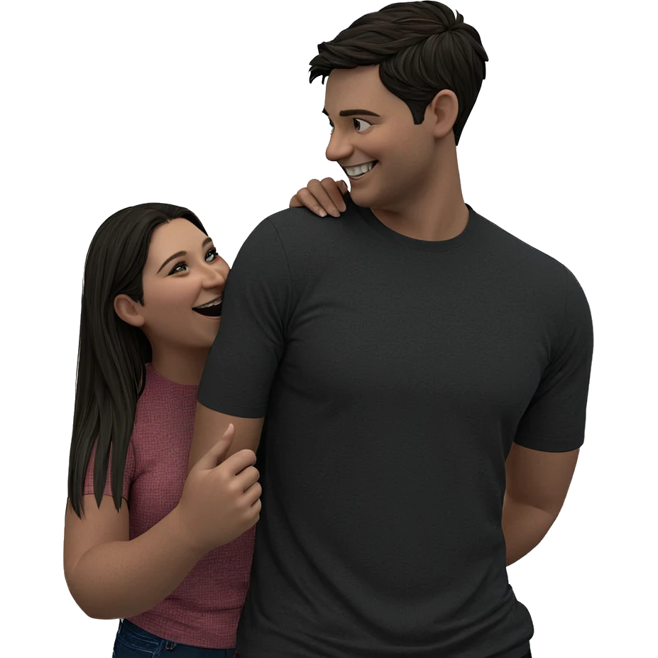 smiling couple under cloudy sky emoji