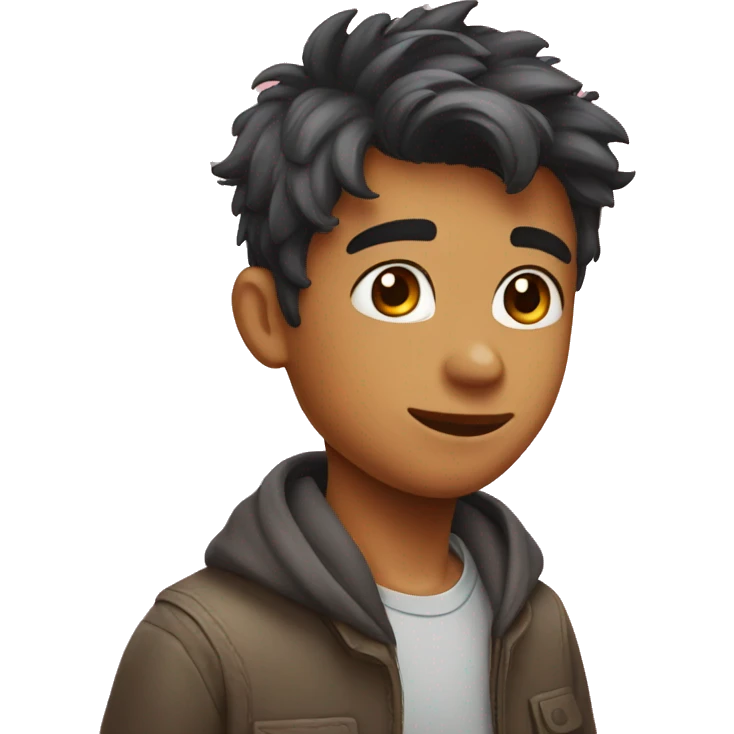 Blushing boy emoji