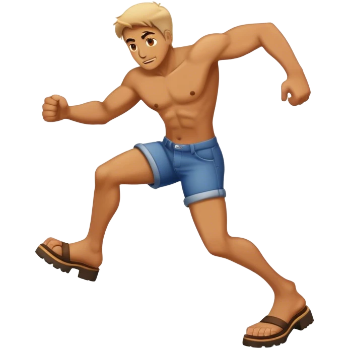 Guy stomping emoji
