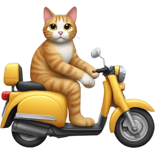 Cat on a scooter emoji