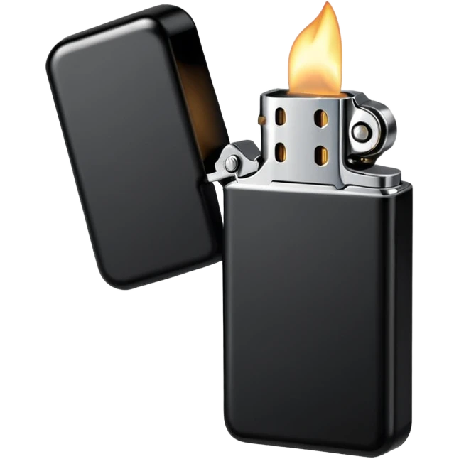 black lighter emoji